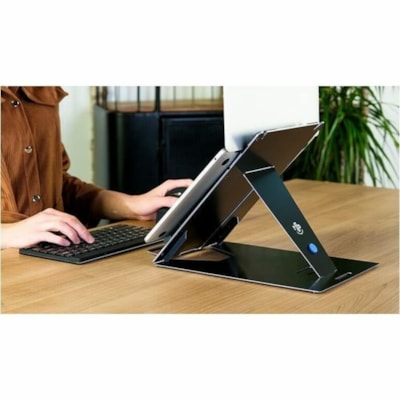 R-Go Riser Duo, tablet and laptop stand - black d Laptop Stand in one  Aluminu m Stand  Detachable