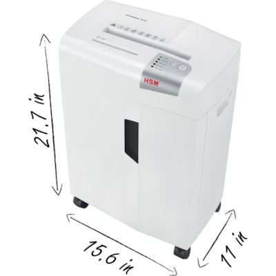 HSM shredstar X14 Cross Cut Shredder - Cross Cut - 14 Per Pass - for shredding Paper, CD, DVD - P-4 - 23.09 L Wastebin Capacity - White TYPE III LVL 4 6.1GAL 6.1 GALLON CAPACITY