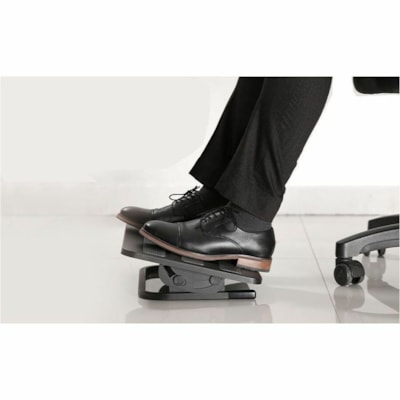 IntekView - Repose-pieds FR200 - 9,65 po (245 mm) à 15,75 po (400 mm) Hauteur réglable - Noir - Acier - 1 / Unité  