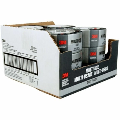 3M Multi-Use Duct Tape 2930-C, 1.88 in x 30 yd (48.0 mm x 27.4 m) - 30 yd (27.4 m) Length x 1.88" (47.8 mm) Width - Gray - Natural Rubber Adhesive - For Bundling, Cord, Patching, Reinforcing, Repair, Indoor, General Purpose - 1 Each 48.0 MM X 27.4 M 