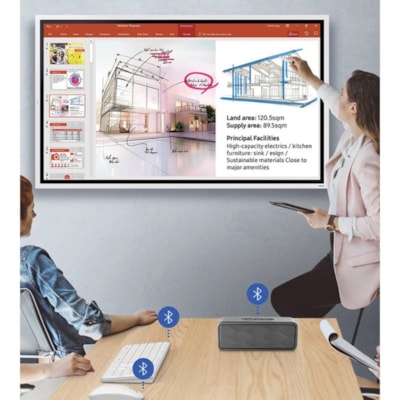 Samsung Flip 2 WM55R 55" Class LCD Touchscreen Monitor - 6.70 ms - 55" Viewable - InGlass Technology - 3840 x 2160 - 4K - 350 cd/m² - Edge LED Backlight - Speakers - HDMI - USB - Light Gray - 36 Month Digital Flipchart  Advanced IR  touch technology  w