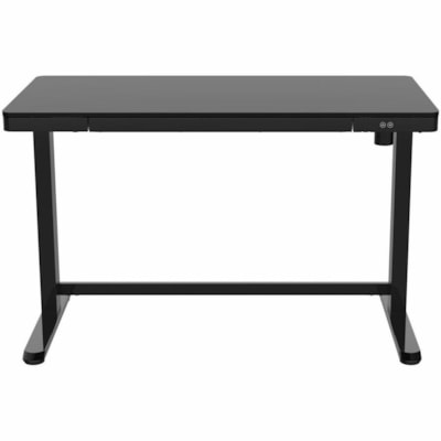 Realspace Electric 48" Height-Adjustable Standing Desk, Black - Modern Style - 1 Drawers - 2 Legs - 100 lb (45.36 kg) Capacity - Height Adjustable - 48" (1219.20 mm) Table Top Width x 23.6" (599.44 mm) Table Top Depth - 47.6" (1209.04 mm) Height - Business, Office - Assembly Required - Black, Metall  