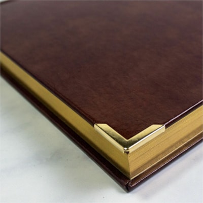 Brownline Executive Daily Planner, 10-7/8" x 7-5/8" , Trilingual, Assorted - Julian Dates - Daily - January 2025 to December 2025 - 7:00 AM to 10:45 PM - Quarter-hourly - 1 Day Single Page Layout - 7 5/8" (193.68 mm) x 10 7/8" (276.23 mm) Sheet Size - Sewn - Assorted - Leather - Hard Cover, Ribbon M  