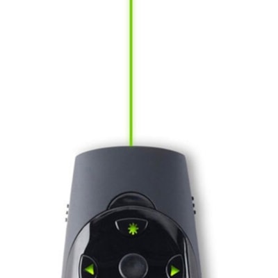 Kensington Presenter Expert Mouse/Presentation Pointer - Laser - Wireless - Radio Frequency - Black - USB WIRELESS W/GREEN LASER 