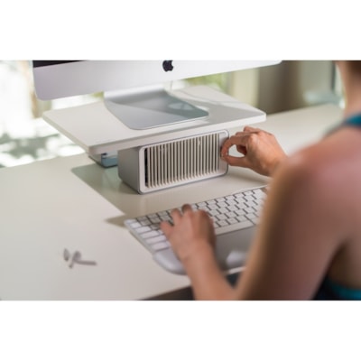 Kensington Wellness Monitor Stand With Fan - Up to 27" Screen Support - 198.42 lb (90000 g) Load Capacity - Steel DUAL-FAN WITH 2-SPEEDS SSUPPORTS MONITORS UP TO 27