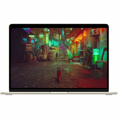 Apple MacBook Air MW0Y3LL/A 13.6" Notebook - Apple M4 - 16 GB - 256 GB SSD - English (US) Keyboard - Starlight - Apple M4 Chip - 2560 x 1664 - macOS Sequoia - Apple - True Tone Technology, In-plane Switching (IPS) Technology, Liquid Retina Display - Front Camera/Webcam - 18 Hours Battery Run Time -  LE M4 CHIP WITH 10-CORE CPU AN D 8-CORE GPU  16GB