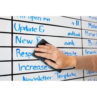 Post-it® Easy Erase Whiteboard Roll, 4'x3' - White Surface - White Sheet Color - Rectangle - 4" (101.60 mm) Length x 3" (76.20 mm) Width - Flexible, Stain Resistant, Easy Peel, Self-stick, Removable, Wipeable, Stain Proof - 1 Each WHITEBOARD SURFACE & SHEETS EE4X3