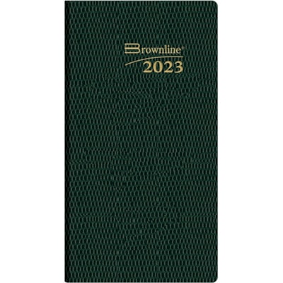Brownline Brownline Monthly Pocket Planner - Weekly - January 2023 to December 2023 - 9:00 AM to 5:00 PM - Hourly - 1 Week Double Page Layout - 3 1/10" (78.74 mm) x 6" (152.40 mm) Sheet Size - Assorted - Pocket, Flexible, Tear-off, Phone Directory, Address Directory, Notepad, Reference Calendar - 1   