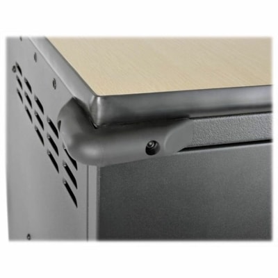 Tripp Lite series CSC42AC 42-Device AC Charging Station Cart, Black - 3 Shelf - Steel, Wood - 26" (661.42 mm) Width x 28.8" (732.54 mm) Depth x 43.1" (1093.47 mm) Height - Steel Frame - Black - For 42 Devices  AC Mobile Charging Cart - Lap tops and Chromebooks