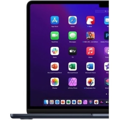 Apple MacBook Air MW1L3LL/A 15.3" Notebook - Apple M4 - 16 GB - 256 GB SSD - English (US) Keyboard - Midnight - Apple M4 Chip - 2880 x 1864 - macOS Sequoia - Apple - True Tone Technology, In-plane Switching (IPS) Technology, Liquid Retina Display - Front Camera/Webcam - 18 Hours Battery Run Time - I LE M4 CHIP WITH 10-CORE CPU AN D 10-CORE GPU  16GB