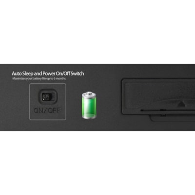 Adesso 2.4GHz Wireless Ergonomic Touchpad Keyboard - Wireless Connectivity - RF - 30 ft (9144 mm) - 2.40 GHz - USB Interface - 105 Key(s) - 20 Hot Key(s) - Previous Track, Next Track, Play/Pause, Volume Up, Volume Down, Mute, Forward, Search, Wake-up, My Computer, Sleep, ... Hot Key(s) - Windows 10, m Media 3D  Ergonomic  Touchpa d Keyboard  with  sp