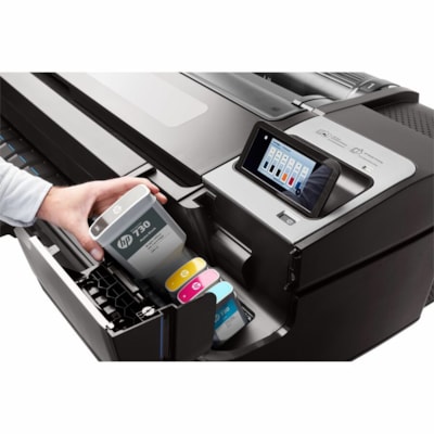 HP Designjet T1700dr Inkjet Large Format Printer - 44.02" (1118 mm) Print Width - Color - 6 Color(s) - 26 Second Color Speed - 2400 x 1200 dpi - USB - Ethernet - Roll Paper, Cut Sheet, Bond Paper, Coated Paper, Heavyweight Paper, Super Heavyweight Plus Matte, Technical Paper, Translucent Bond, Clear  PLOT 