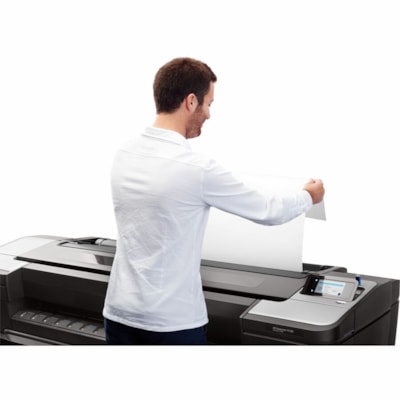 HP Designjet T1700 PostScript Imprimante grand format à jet d'encre - 44 po (1117,60 mm) Largeur d'impression - Couleur - 6 Couleur(s) - 26 Seconde Vitesse de couleur - 2400 x 1200 dpi - USB - Ethernet - Papier en rouleau, Massicot, Papier bond, Papier couché, Papier à grammage lour  PLOT 