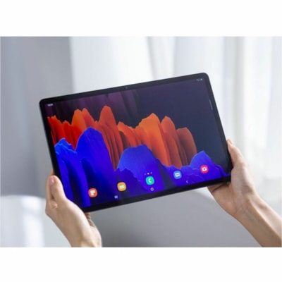 Samsung Galaxy Tab S7+ SM-T970 Tablet - 12.4" WQXGA+ - Qualcomm Snapdragon 865 5G+ Octa-core - 6 GB - 256 GB Storage - Android 10 - Mystic Black - Cortex A77 Single-core (1 Core) 3.09 GHz + Cortex A77 Triple-core (3 Core) 2.42 GHz + Cortex A55 Quad-core (4 Core) 1.80 GHz - Upto 1 TB Memory Card Supp  