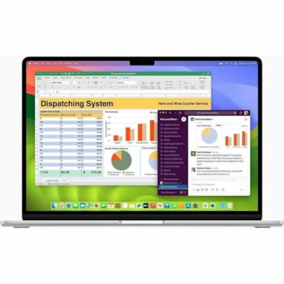 Apple MacBook Air MC6J4LL/A 15.3" Notebook - Apple M4 - 24 GB - 512 GB SSD - English (US) Keyboard - Silver - Apple M4 Chip - 2880 x 1864 - macOS Sequoia - Apple - True Tone Technology, In-plane Switching (IPS) Technology, Liquid Retina Display - Front Camera/Webcam - 18 Hours Battery Run Time - IEE LE M4 CHIP WITH 10-CORE CPU AN D 10-CORE GPU  24GB