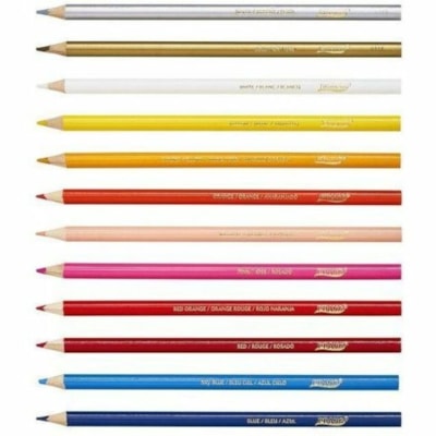 Prang Colored Pencils - 3.3 mm (0.13") Assorted Lead - Assorted Barrel - 24 / Set  
