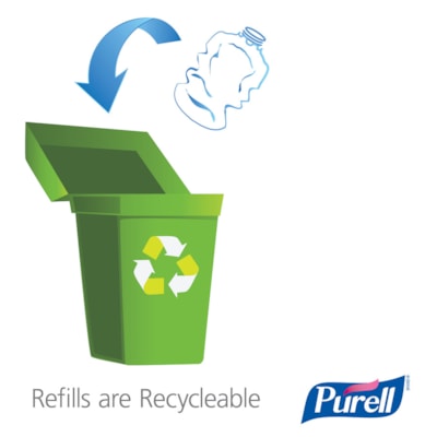 PURELL® TFX Touch-free Sanitizer Dispenser - Automatic - 1.20 L Capacity - Support 3 x C Battery - Gray - 1 Each DISPENSER 