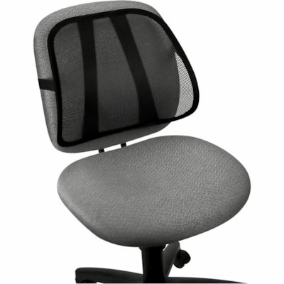 Fellowes Office Suites Mesh Back Support - Black - Mesh Fabric - 1 Each BLACK MESH STRAPS TO ANY CHAIR