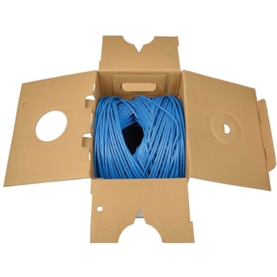Tripp Lite series Cat5e 350 MHz Bulk Solid-Core PVC Cable, Blue, 1000 ft., TAA - 1000 ft (304.80 m) Category 5e Network Cable for Network Device, Router, Patch Panel, Switch - First End: Bare Wire - Second End: Bare Wire - 1 Gbit/s - Patch Cable - 24 AWG - Blue  z Solid Core (UTP) PVC Bulk Et hernet Cable - Blue