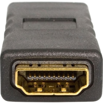 StarTech.com HDMI to HDMI Adapter, High Speed HDMI to HDMI Connector, 4K 30Hz HDMI to HDMI Coupler, HDMI Female to HDMI Female Converter - HDMI 1.4b Coupler; 4K (3840x2160p 30Hz)/Full HD 1080p/10.2 Gbps bandwidth/8Ch Audio - Molded PVC adapter; Small 1.8"(46mm) x 0.9"(22mm) x 0.4"(11mm) size - Gold-  CABL 