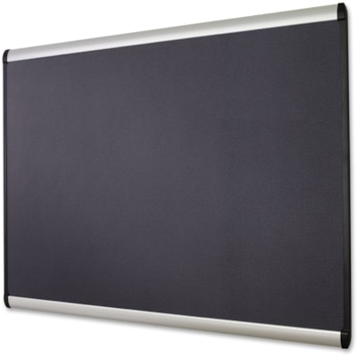 Quartet Prestige Plus Magnetic Bulletin Board - 24" (609.60 mm) Board Height x 36" (914.40 mm) Board Width - Gray Fabric Surface - Magnetic, Self-healing, Durable - Silver Aluminum Frame - 1 Each BULLETIN BOARD 3' X 2' MAGNETIC