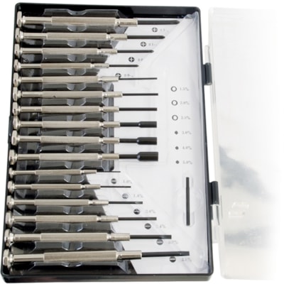 C2G 16 Piece Jeweler Screwdriver Set - Chrome TAA Compliant) 