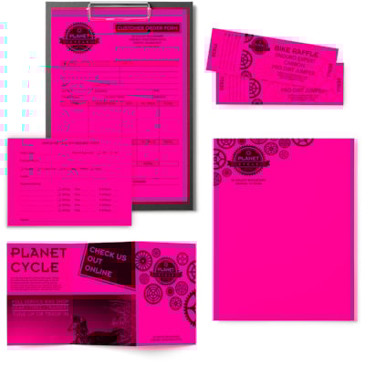 Astrobrights - Papier couleur - format lettre - 8 1/2 po (215,90 mm) x 11 po (279,40 mm) - 24 lb (10886,22 g) Poids de Base - Lisse - Sans acide, Sans lignine, Sans chlore, Heavyweight - Fuchsia boule de feu - 500 / Ramette FSC LASER JET D'ENCRE GARANTIE FIREBALL FUCHSIA