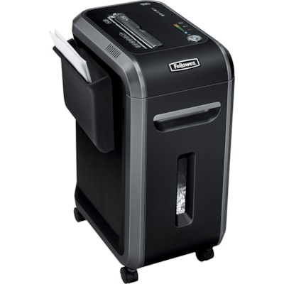 Fellowes 99Ci 100% Jam Proof Cross-Cut Shredder - Cross Cut - 17 Per Pass - for shredding Paper, Staples, Credit Card, Paper Clip, CD, DVD - 0.2" (3.97 mm) x 1.5" (38.10 mm) Shred Size - P-3 - 2.40 in/s (60.96 mm/s) - 30 Minute Run Time - 40 Minute Cool Down Time - 34.07 L Wastebin Capacity - Black, 17 SHEETS CROSS CUT 9 GAL SHRED SIZE 0.16MM X 1.5MM