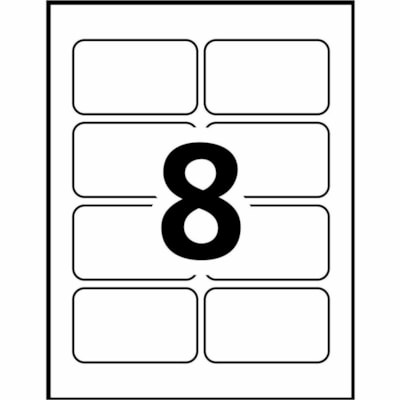 Avery® Name Badge Insertsfor Laser and Inkjet Printers, 2-1/4 x 3-1/2 - 2 1/4" (57.15 mm) Height x 3 1/2" (88.90 mm) Width - Laser, Inkjet - White - Card Stock - 400 / Box 50 PERFORATED SHEETS 400 TAGS AVERY