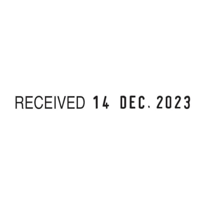 Trodat Dial-A-Phrase Date Stamp - Message/Date Stamp - ANSWERED, BACK ORDERED, CANCELLED, BILLED, CHARGED, DELIVERED, ENTERED, PAID, RECEIVED, SHIPPED, FAXED - 1 Each 3.8mm ENG  BLACK PAD 