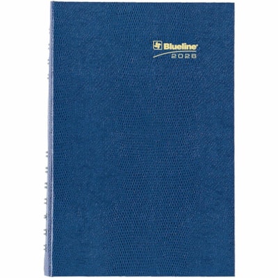 Blueline 2026 CoilPro 12-Month Daily Planner - January to December - 8" x 5" - Assorted Colours - Bilingual - Julian Dates - Daily - 12 Month - January 2026 to December 2026 - 7:00 AM to 7:30 PM - Half-hourly - 1 Day Single Page Layout - 5" (127 mm) x 8" (203.20 mm) Sheet Size - Twin Wire - Assorted  