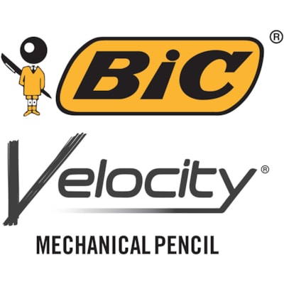 BIC Velocity Mechanical Pencil - 0.7 mm (0.03") Lead - #2 - Refillable - Blue Barrel - 12 / Box RUBBER GRIP LARGE ERASER 3 LEADS