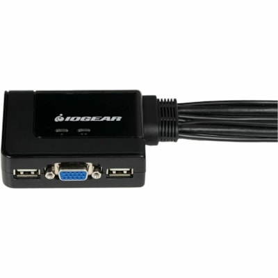 IOGEAR GCS22u 2-Port USB KVM Switch - 2 x 1 - 4 x Type A USB, 2 x HD-15 Monitor  with Cables and Remote - Max resolution: 2048 x 1