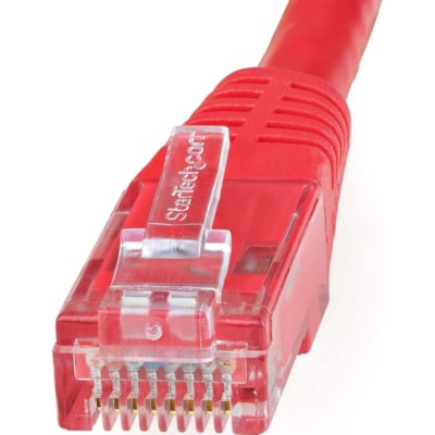 StarTech.com 7ft CAT6 Ethernet Cable - Red Molded Gigabit - 100W PoE UTP 650MHz - Category 6 Patch Cord UL Certified Wiring/TIA - 7ft Red CAT6 Ethernet cable delivers Multi Gigabit 1/2.5/5Gbps & 10Gbps up to 160ft - 650MHz - Fluke tested to ANSI/TIA-568-2.D Category 6 - 24 AWG stranded 100% copper U livers Multi Gigabit 1/2.5/5Gb ps & 10Gbps up to 16