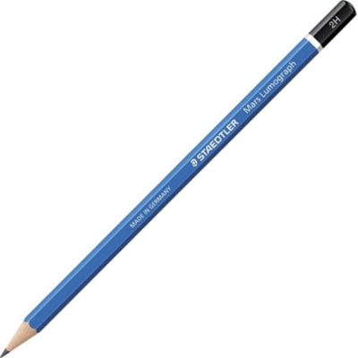 Staedtler Mars Lumograph Drawing/Sketching Pencils - Gray Lead - 2H - Blue Wood Barrel - 1 Each BONDED IN CEDAR WOOD GRAPHITE LEAD LUMOGRAPH PRE-SHARPENED