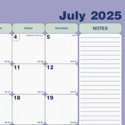 Blueline 2025-2026 - Sous-main/calendrier académique mensuel - 13 mois (juillet à juillet) - 21-1/4 po x 16 po - Anglais - Académique - Mensuel - 13 Mois - Juillet 2025 à Juillet 2026 - 1 Mois Disposition page unique - format 21 1/4 po (539,75 mm) x 16 po (406,40 mm) - 2 xsTrous -  