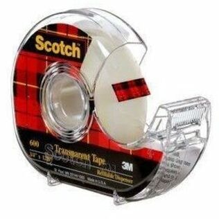 Scotch Multipurpose Adhesive Tape - 36 yd (32.9 m) Length x 0.75" (19.1 mm) Width - 1" (25.40 mm) Core - Glossy - Transparent - Polyolefin Backing - Acrylic Adhesive - Dispenser Included - Handheld Dispenser - Yellowing Resistant, Split Resistant, Dry Resistant, Moisture Resistant, Stain Resistant - 19MM X 32.9M 