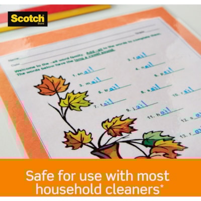 Scotch Thermal Laminating Pouches - Sheet Size Supported: Letter 8.50" (215.90 mm) Width x 11" (279.40 mm) Length - Laminating Pouch/Sheet Size: 9" (228.60 mm) Width x 11.50" (292.10 mm) Length x 3 mil (0.08 mm) Thickness - Glossy - for Photo, Document, Schedule, Presentation, Phone List, Certificat LETTER 9" X 11 1/2" 50/PK 