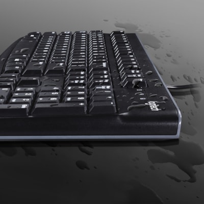 Logitech K120 Plug-and-Play USB Keyboard - Cable Connectivity - USB Interface - Rugged - English - PC - Black  