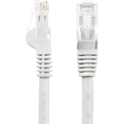 StarTech.com 75ft CAT6 Ethernet Cable - White Snagless Gigabit - 100W PoE UTP 650MHz Category 6 Patch Cord UL Certified Wiring/TIA - 75ft White CAT6 Ethernet cable delivers Multi Gigabit 1/2.5/5Gbps & 10Gbps up to 160ft - 650MHz - Fluke tested to ANSI/TIA-568-2.D Category 6 - 24 AWG stranded 100% co  CABL 