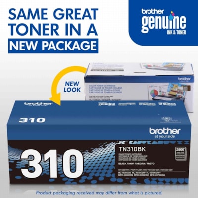 Brother TN310BK Original Toner Cartridge - Laser - 2500 Pages - Black - 1 Each 2500 PG YIELD HL4150/4570 MFC9460/9560/9970