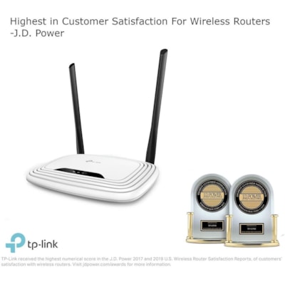 TP-LINK TL-WR841N Wireless N300 Home Router - Single Band - 2.40 GHz ISM Band - 2 x Antenna(2 x External) - 37.50 MB/s Wireless Speed - 4 x Network Port - 1 x Broadband Port - Fast Ethernet - Desktop  WRLS 