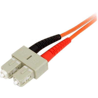 StarTech.com 1m Fiber Optic Cable - Multimode Duplex 50/125 - LSZH Fiber Jumper Cord - LC/SC - Connect fiber network devices for high-speed transfers with LSZH rated cable - LC/SC Fiber Optic Cable - 1 m LC to SC Fiber Patch Cable - 1 meter LC-SC Fiber Cable - Multimode Duplex 50/125 - LSZH - LC/SC   CABL 