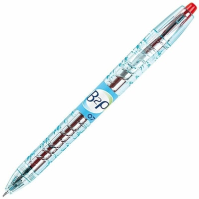 Pilot - Stylos à bille roulante rétractable B2P - 0,7 mm (0,03 po) Fine Pointe de stylo - Rétractable - Ink Rouge - A base de gel - Barrel Translucide Plastique - 10 / boîte POINTE FINE 0.7MM RETRACTABLE 