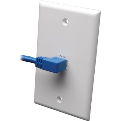 Tripp Lite series N204-003-BL-LA Cat6 Patch Cable - 3 ft (0.91 m) Category 6 Network Cable for Network Device - First End: 1 x RJ-45 Network - Male - Second End: 1 x RJ-45 Network - Male - Patch Cable - Blue isted Pair (UTP) - Male Left G ender - Male Right G