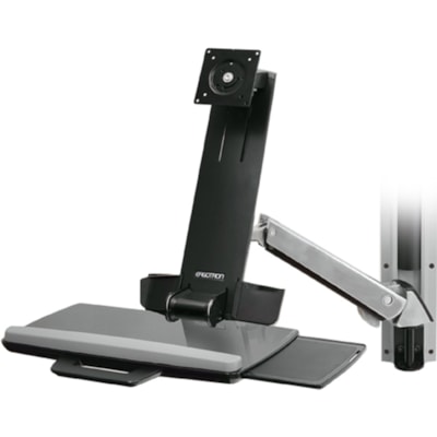 Ergotron StyleView Multi Component Mount for Notebook, Mouse, Keyboard, Monitor, Scanner - Polished Aluminum - Height Adjustable - 1 Display(s) Supported - 24" Screen Support - 29 lb (13154.18 g) Load Capacity - 75 x 75, 100 x 100 - VESA Mount Compatible w Sit-Stand Combo Arm (polishe d aluminum) - Alumin