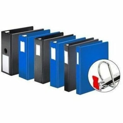 Cardinal EasyOpen Ring Binder - Letter - 8 1/2" (215.90 mm) x 11" (279.40 mm) Sheet Size - 400 Sheet Capacity - 3 x 1" (25.40 mm) Ring(s) - Fastener(s): Slant D-Ring - Pocket(s): 4, Internal - Polypropylene, Board, Fiber - Blue - Recycled - Durable, One Touch Ring, Reusable, Heavy Duty, Wrinkle Resi  