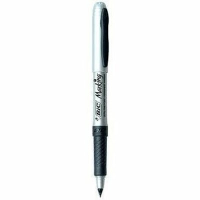 BIC Intensity Fashion Permanent Markers, Ultra Fine Point, Assorted colours, Non-Slip Grip For Comfort & Control, 12-Count - Ultra Fine Marker Point - Aqua, Black, Blue, Brown, Green, Lime, Orange, Pink, Purple, Red, Sky Blue, ... Ink MARKING PERMANENT MARKERS ULTRA FINE TIP 12-PACK