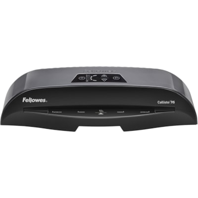Fellowes - Plastifieuses de bureau Callisto - En sachet - largeur de la stratification 9,50 po (241,30 mm) - épaisseur de laminage 5 mil (0,13 mm) - hauteur de 4,25 po (107,95 mm) x largeur de 17,75 po (450,85 mm) x profondeur de 5,75 po (146,05 mm) 19'/MIN THRU SPED.1MINWARMUP HOT & COLD 3-5 MIL CAP SLVMIN