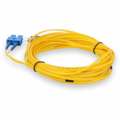 AddOn 5m ST to SC Yellow OS2 Duplex OFNR (Riser-Rated) SMF Fiber Patch Cable - Fiber Optic for Network Device - 5m - 2 x ST Male Network - 2 x SC Male Network - Yellow  CABL 